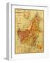 Borneo - Panoramic Map-Lantern Press-Framed Art Print