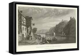 Bornhofen and Ruins of the Brothers-William Tombleson-Framed Stretched Canvas