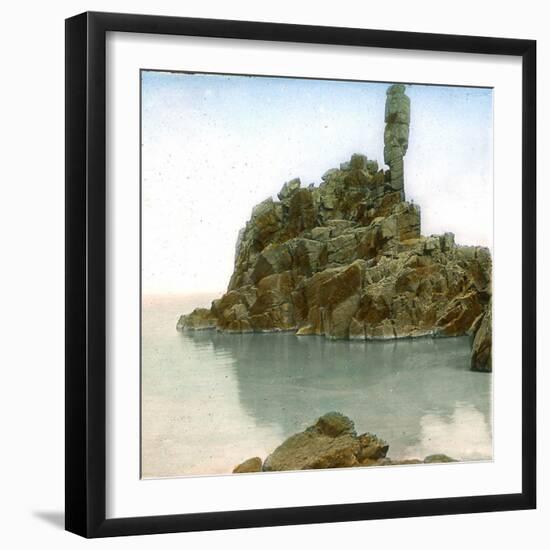 Bornholm (Denmark), the Cliffs of Roe-Leon, Levy et Fils-Framed Photographic Print