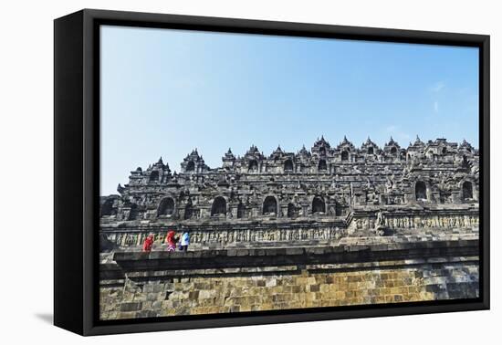 Borobodur, Kedu Plain, Java, Indonesia, Asia-Jochen Schlenker-Framed Stretched Canvas