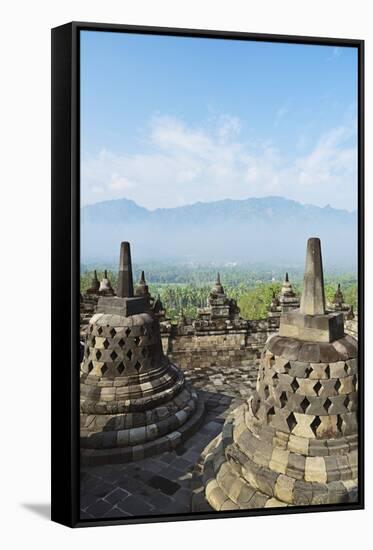 Borobodur, UNESCO World Heritage Site, Kedu Plain, Java, Indonesia, Southeast Asia, Asia-Jochen Schlenker-Framed Stretched Canvas