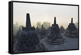 Borobodur, UNESCO World Heritage Site, Kedu Plain, Java, Indonesia, Southeast Asia, Asia-Jochen Schlenker-Framed Stretched Canvas