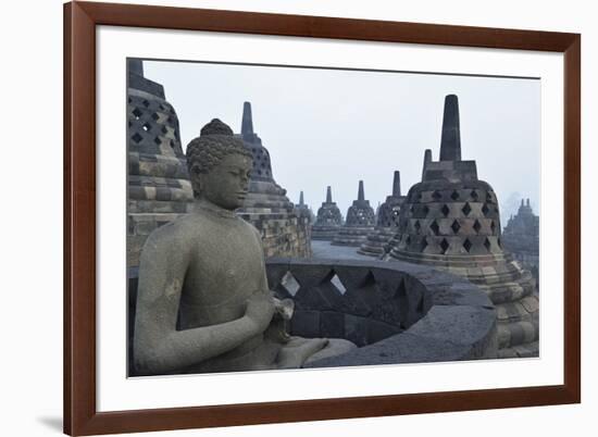 Borobodur, UNESCO World Heritage Site, Kedu Plain, Java, Indonesia, Southeast Asia, Asia-Jochen Schlenker-Framed Photographic Print