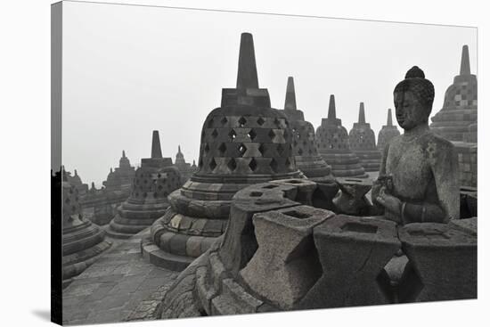 Borobodur, UNESCO World Heritage Site, Kedu Plain, Java, Indonesia, Southeast Asia, Asia-Jochen Schlenker-Stretched Canvas