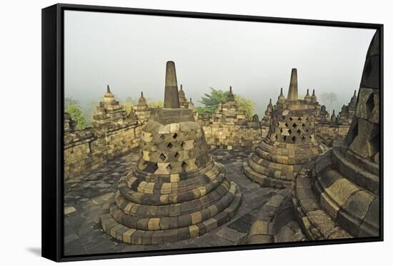 Borobodur, UNESCO World Heritage Site, Kedu Plain, Java, Indonesia, Southeast Asia, Asia-Jochen Schlenker-Framed Stretched Canvas