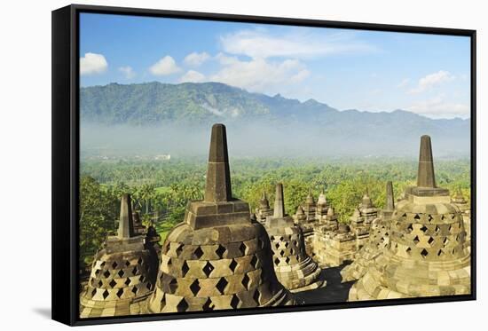 Borobodur, UNESCO World Heritage Site, Kedu Plain, Java, Indonesia, Southeast Asia, Asia-Jochen Schlenker-Framed Stretched Canvas