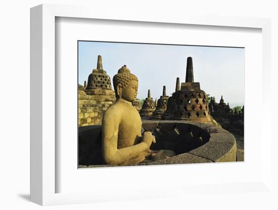 Borobodur, UNESCO World Heritage Site, Kedu Plain, Java, Indonesia, Southeast Asia, Asia-Jochen Schlenker-Framed Photographic Print