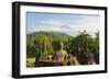 Borobodurwith Mount Merapi in the Distance, Kedu Plain, Java, Indonesia-Jochen Schlenker-Framed Photographic Print