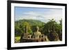 Borobodurwith Mount Merapi in the Distance, Kedu Plain, Java, Indonesia-Jochen Schlenker-Framed Photographic Print