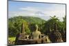 Borobodurwith Mount Merapi in the Distance, Kedu Plain, Java, Indonesia-Jochen Schlenker-Mounted Photographic Print