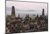 Borobudur at Dawn, UNESCO World Heritage Site, Java, Indonesia-Keren Su-Mounted Photographic Print