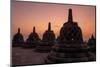 Borobudur Buddhist temple, at sunrise, Central Java, Indonesia-Dominic Byrne-Mounted Photographic Print