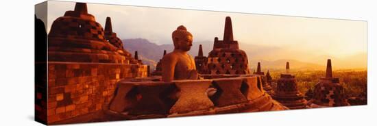 Borobudur Buddhist Temple Java Indonesia-null-Stretched Canvas