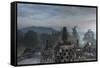 Borobudur Buddhist Temple, UNESCO World Heritage Site, Java, Indonesia, Southeast Asia-Angelo-Framed Stretched Canvas