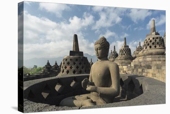 Borobudur Buddhist Temple, UNESCO World Heritage Site, Java, Indonesia, Southeast Asia-Angelo-Stretched Canvas