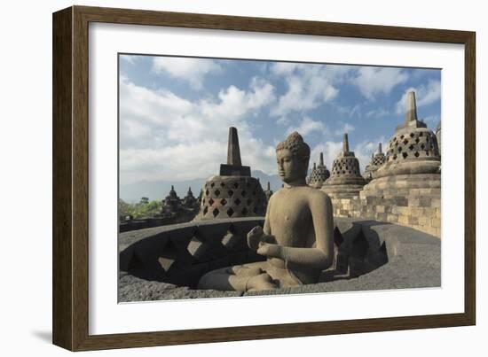 Borobudur Buddhist Temple, UNESCO World Heritage Site, Java, Indonesia, Southeast Asia-Angelo-Framed Photographic Print