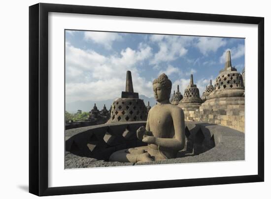 Borobudur Buddhist Temple, UNESCO World Heritage Site, Java, Indonesia, Southeast Asia-Angelo-Framed Photographic Print