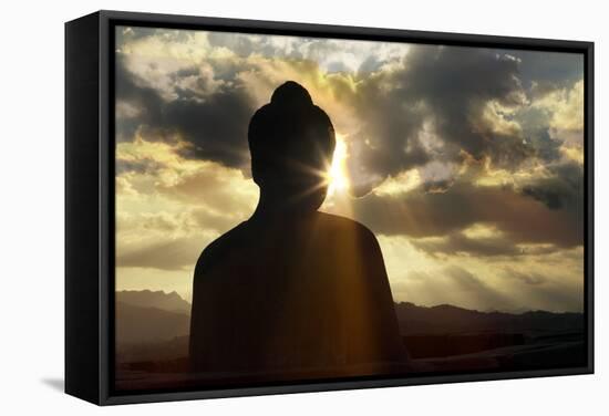 Borobudur Buddhist Temple, UNESCO World Heritage Site, Java, Indonesia, Southeast Asia-Angelo-Framed Stretched Canvas