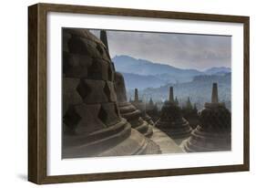 Borobudur Buddhist Temple, UNESCO World Heritage Site, Java, Indonesia, Southeast Asia-Angelo-Framed Photographic Print