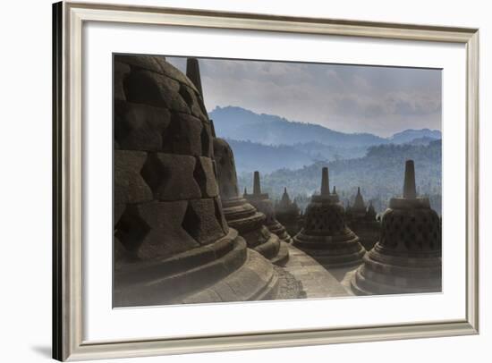 Borobudur Buddhist Temple, UNESCO World Heritage Site, Java, Indonesia, Southeast Asia-Angelo-Framed Photographic Print