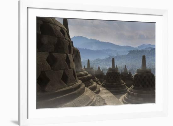 Borobudur Buddhist Temple, UNESCO World Heritage Site, Java, Indonesia, Southeast Asia-Angelo-Framed Photographic Print