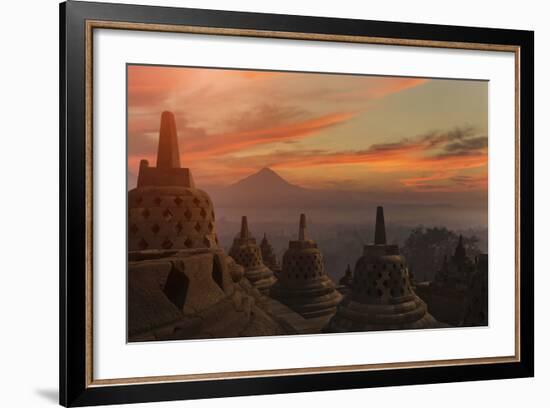 Borobudur Buddhist Temple, UNESCO World Heritage Site, Java, Indonesia, Southeast Asia-Angelo-Framed Photographic Print