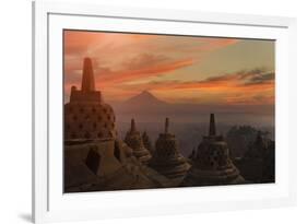 Borobudur Buddhist Temple, UNESCO World Heritage Site, Java, Indonesia, Southeast Asia-Angelo-Framed Photographic Print