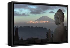 Borobudur Buddhist Temple, UNESCO World Heritage Site, Java, Indonesia, Southeast Asia-Angelo-Framed Stretched Canvas