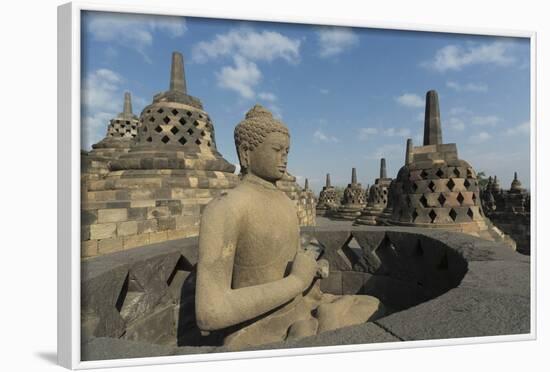 Borobudur Buddhist Temple, UNESCO World Heritage Site, Java, Indonesia, Southeast Asia-Angelo-Framed Photographic Print