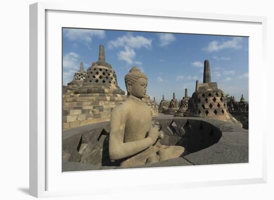 Borobudur Buddhist Temple, UNESCO World Heritage Site, Java, Indonesia, Southeast Asia-Angelo-Framed Photographic Print