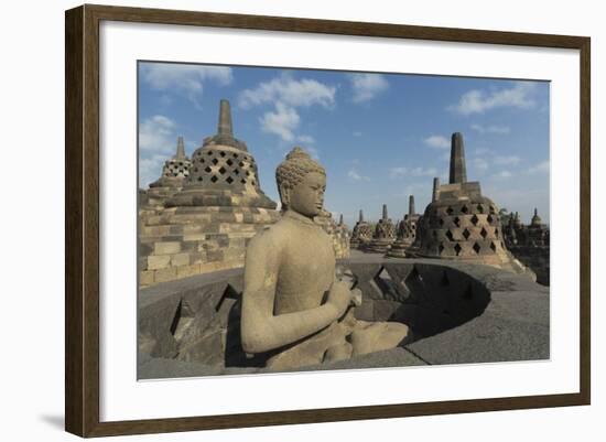 Borobudur Buddhist Temple, UNESCO World Heritage Site, Java, Indonesia, Southeast Asia-Angelo-Framed Photographic Print