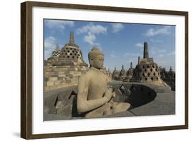 Borobudur Buddhist Temple, UNESCO World Heritage Site, Java, Indonesia, Southeast Asia-Angelo-Framed Photographic Print