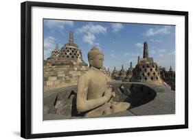 Borobudur Buddhist Temple, UNESCO World Heritage Site, Java, Indonesia, Southeast Asia-Angelo-Framed Photographic Print