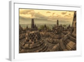 Borobudur Buddhist Temple, UNESCO World Heritage Site, Java, Indonesia, Southeast Asia-Angelo-Framed Photographic Print