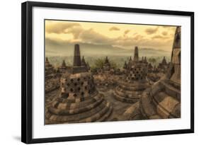 Borobudur Buddhist Temple, UNESCO World Heritage Site, Java, Indonesia, Southeast Asia-Angelo-Framed Photographic Print