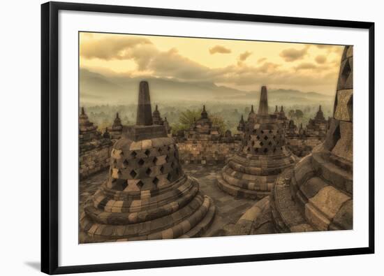 Borobudur Buddhist Temple, UNESCO World Heritage Site, Java, Indonesia, Southeast Asia-Angelo-Framed Photographic Print