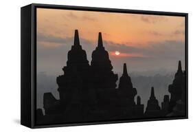 Borobudur Buddhist Temple, UNESCO World Heritage Site, Java, Indonesia, Southeast Asia-Angelo-Framed Stretched Canvas