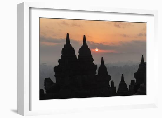 Borobudur Buddhist Temple, UNESCO World Heritage Site, Java, Indonesia, Southeast Asia-Angelo-Framed Photographic Print