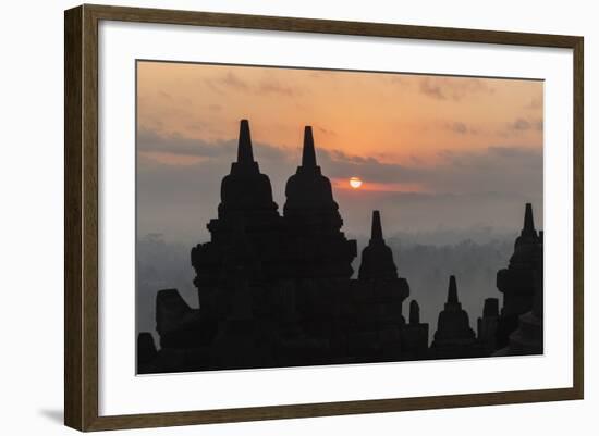 Borobudur Buddhist Temple, UNESCO World Heritage Site, Java, Indonesia, Southeast Asia-Angelo-Framed Photographic Print