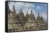 Borobudur Buddhist Temple, UNESCO World Heritage Site, Java, Indonesia, Southeast Asia-Angelo-Framed Stretched Canvas