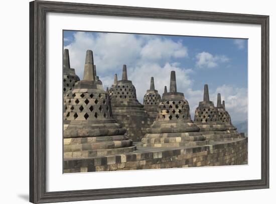 Borobudur Buddhist Temple, UNESCO World Heritage Site, Java, Indonesia, Southeast Asia-Angelo-Framed Photographic Print