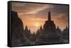 Borobudur Buddhist Temple, UNESCO World Heritage Site, Java, Indonesia, Southeast Asia-Angelo-Framed Stretched Canvas