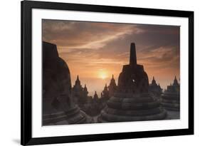 Borobudur Buddhist Temple, UNESCO World Heritage Site, Java, Indonesia, Southeast Asia-Angelo-Framed Photographic Print