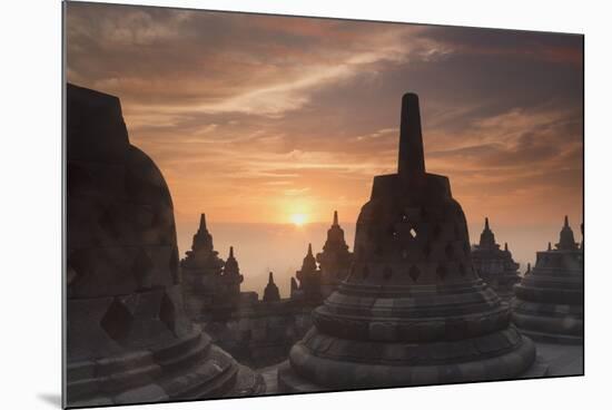 Borobudur Buddhist Temple, UNESCO World Heritage Site, Java, Indonesia, Southeast Asia-Angelo-Mounted Photographic Print