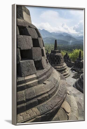 Borobudur Buddhist Temple, UNESCO World Heritage Site, Java, Indonesia, Southeast Asia-Angelo-Framed Photographic Print