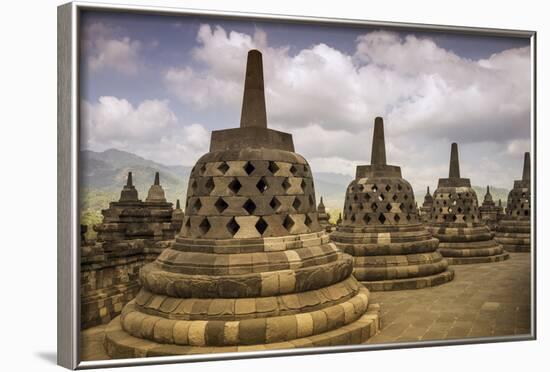 Borobudur Buddhist Temple, UNESCO World Heritage Site, Java, Indonesia, Southeast Asia-Angelo-Framed Photographic Print