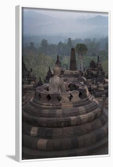 Borobudur Buddhist Temple, UNESCO World Heritage Site, Java, Indonesia, Southeast Asia-Angelo-Framed Photographic Print