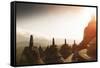 Borobudur Buddhist Temple, UNESCO World Heritage Site, Java, Indonesia, Southeast Asia-Angelo-Framed Stretched Canvas