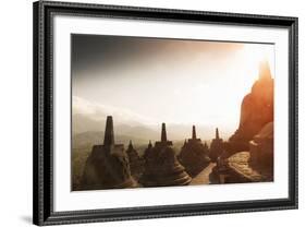 Borobudur Buddhist Temple, UNESCO World Heritage Site, Java, Indonesia, Southeast Asia-Angelo-Framed Photographic Print