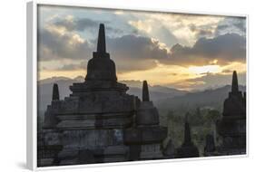 Borobudur Buddhist Temple, UNESCO World Heritage Site, Java, Indonesia, Southeast Asia-Angelo-Framed Photographic Print